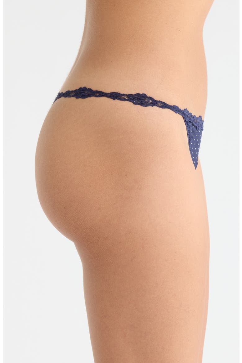 Intimately FP Charlie Micro Thong, Alternate, color, NAVY DOT