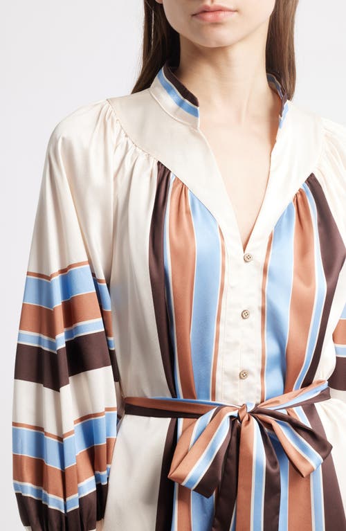 CIEBON CIEBON JESSIE STRIPE LONG SLEEVE SHIRTDRESS