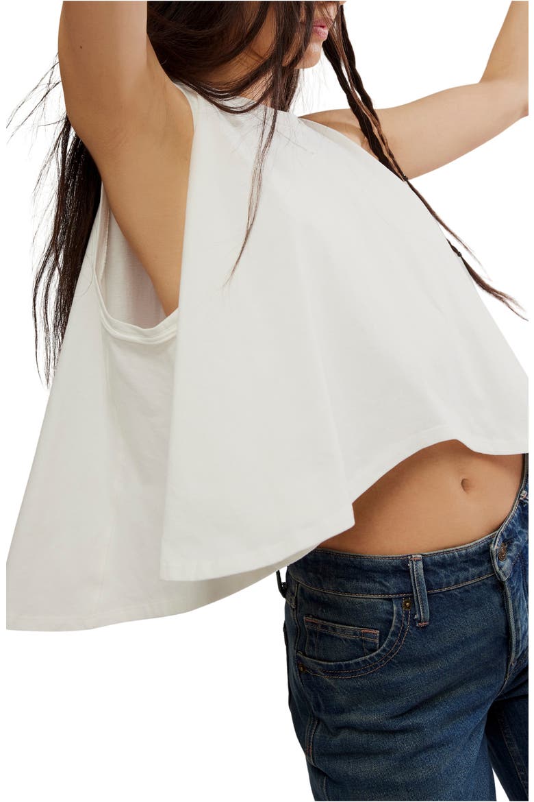 Hialeah Cotton Trapeze T-Shirt, Alternate, color, CLEAN IVORY