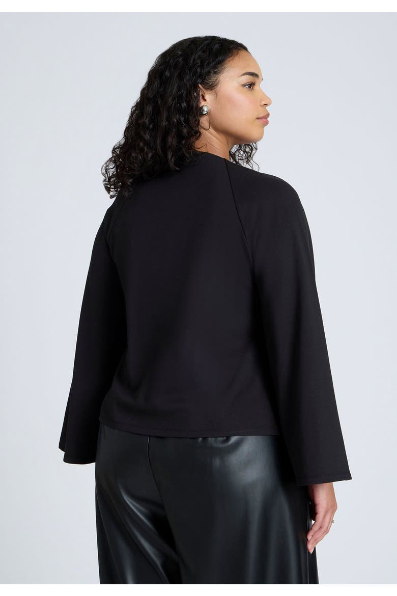 Square Neck Seam Detail Top, Alternate, color, BLACK ONYX