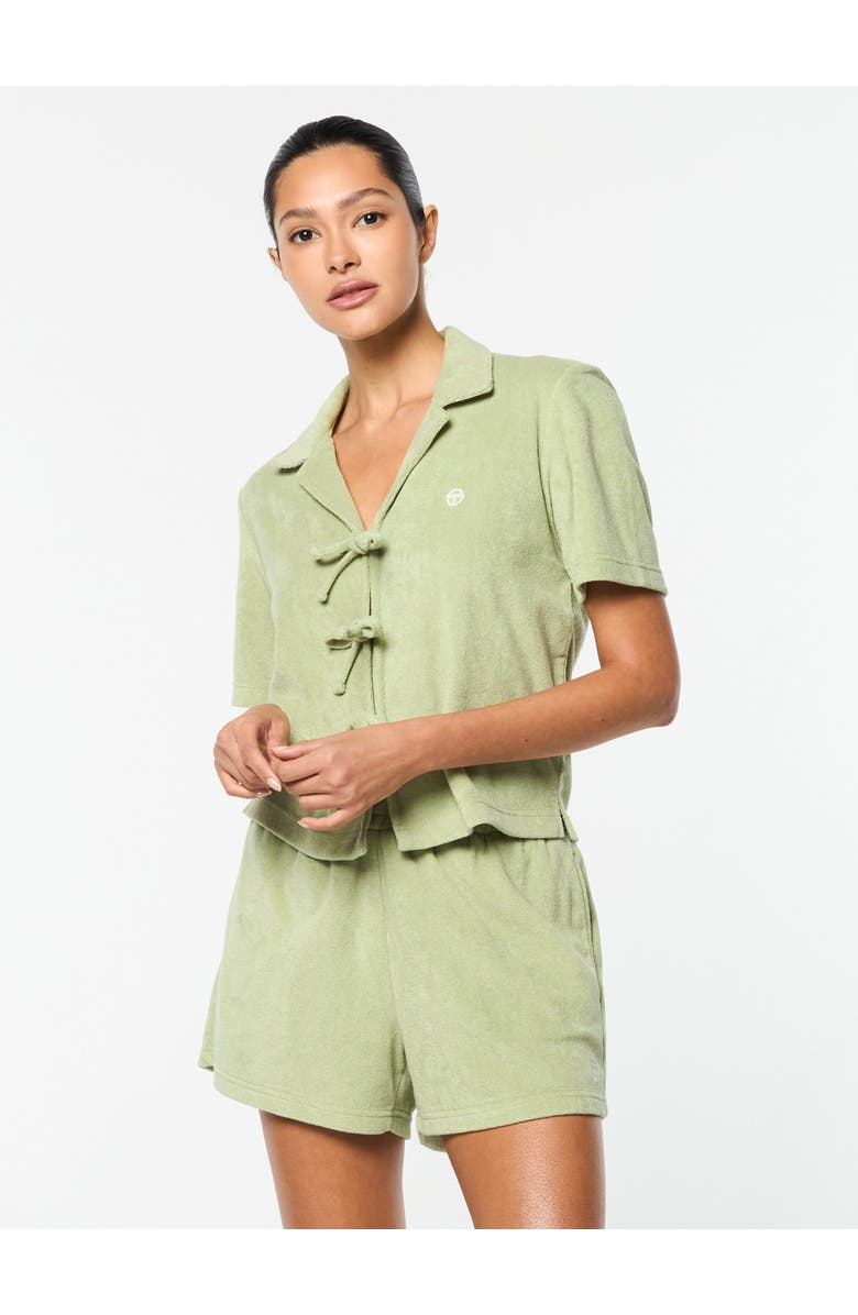 Sergio Tacchini Edda Cropped Shirt, Main, color, Reseda