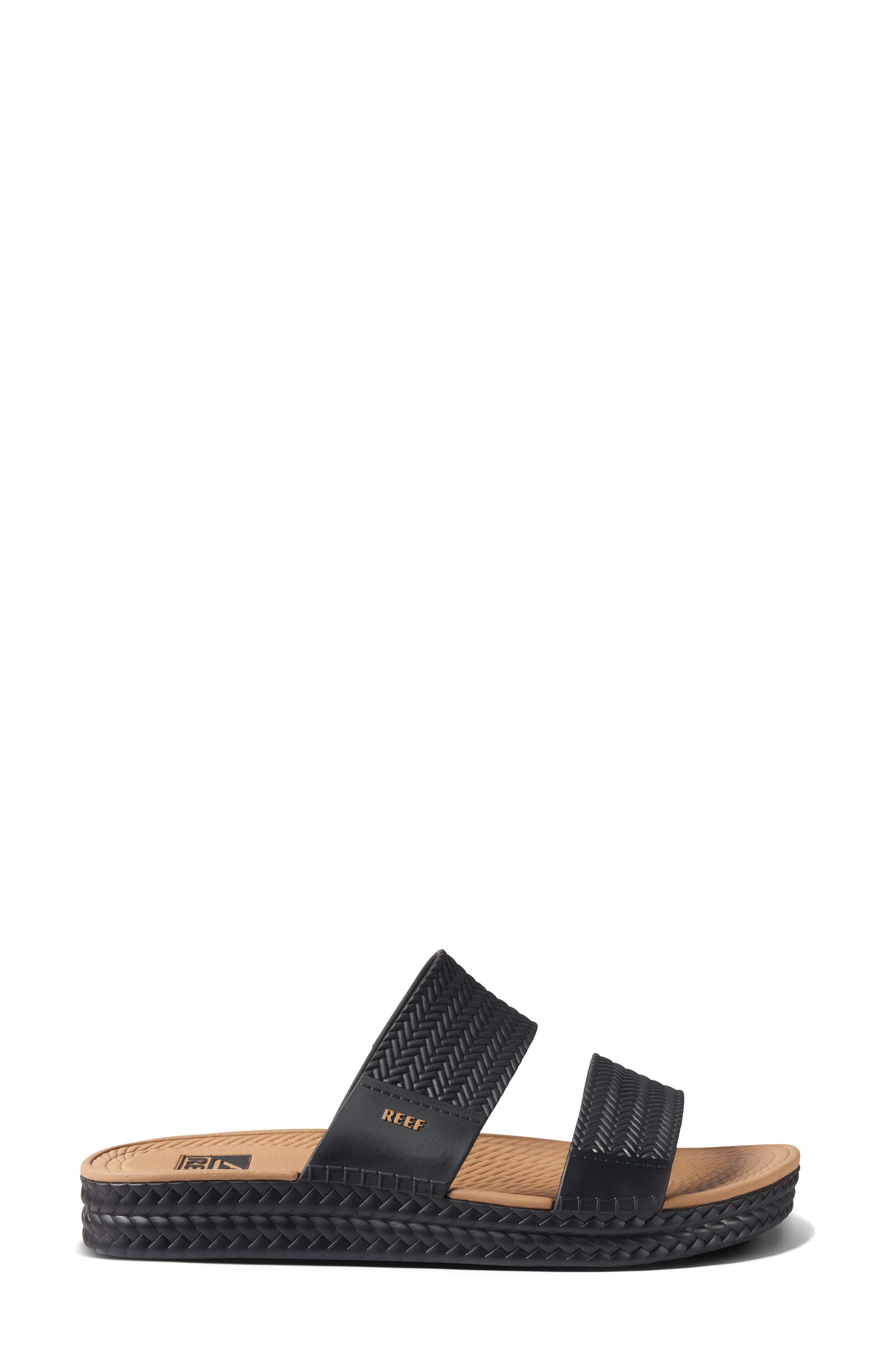 Reef Water Vista Slide Sandal, Alternate, color, Black/ Tan