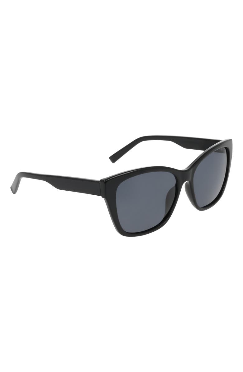 Cole Haan 57mm Modified Square Sunglasses, Alternate, color, Black