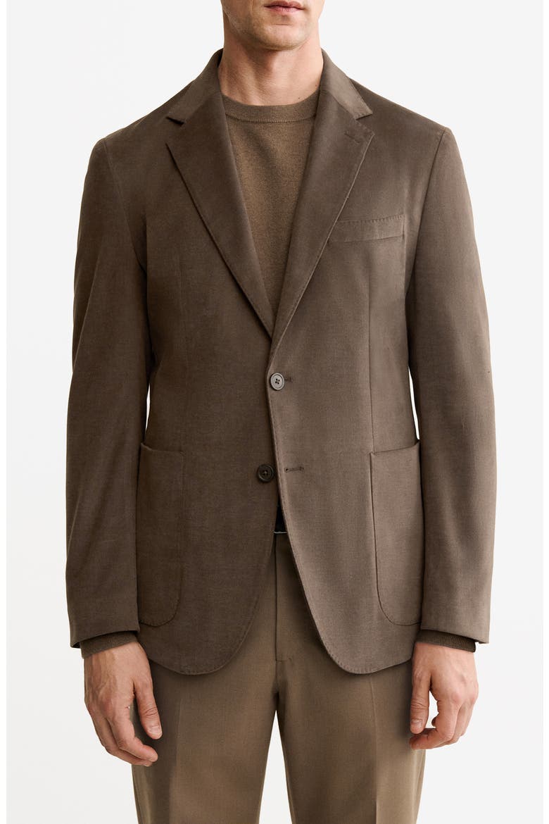Slim Fit Stretch Cotton Blazer, Main, color, CARAMEL