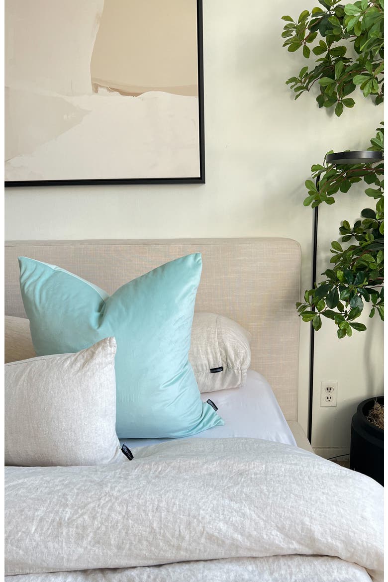 Mint Velvet Pillow Cover, Alternate, color, MINT