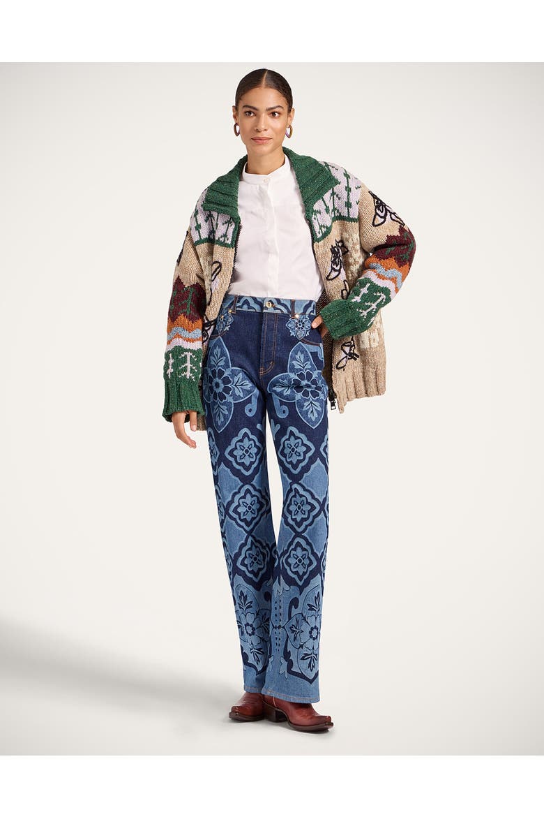 The Better Than Your Boyfriend'S Jeans, Main, color, Partenope Laserato Macro Navy