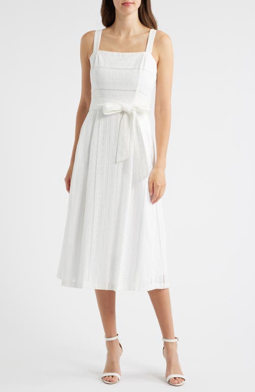 Julia Jordan Embroidered Cotton Sundress in White  product