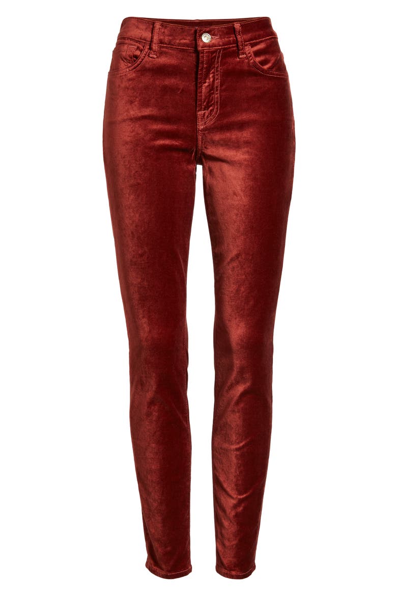 7 For All Mankind® Velvet Ankle Skinny Jeans, Alternate, color, VELVET ANTIQUE PINK