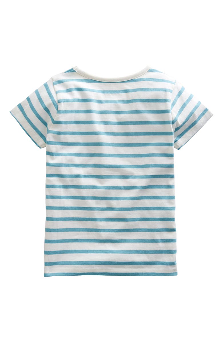 Mini Boden Kids' Stripe Appliqué Cotton Graphic T-Shirt, Alternate, color,