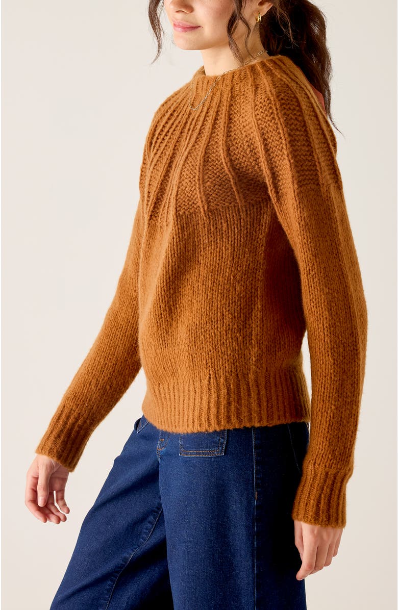 Voyageur by MERSEA Noelle Ribbon Cashmere Sweater, Alternate, color, Cinder