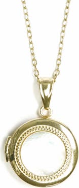 ARGENTO VIVO Finley 14k Gold Plated Mother-of-Pearl Locket Necklace