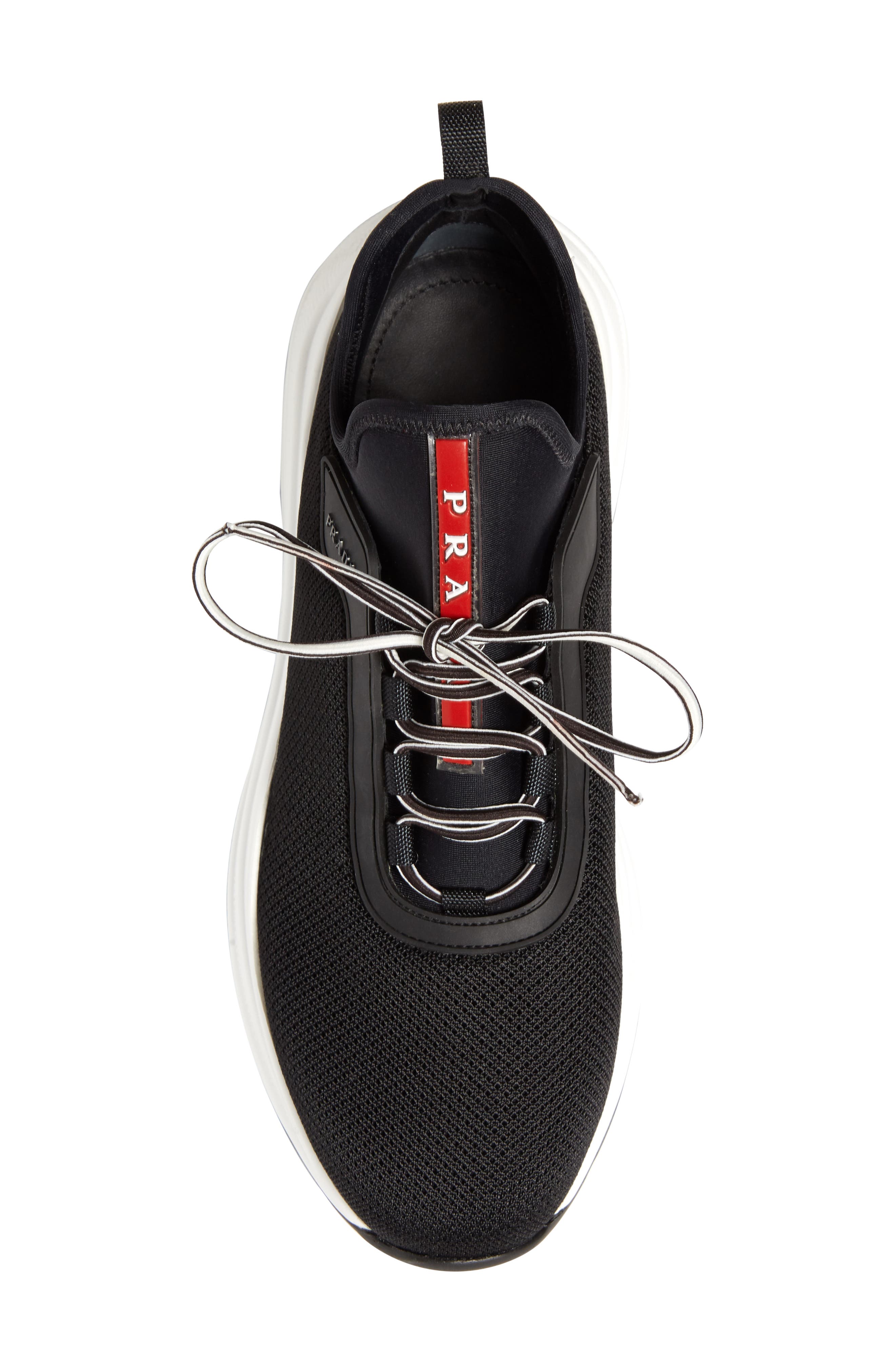 Prada Platform Lace-Up Sneaker, Alternate, color, 