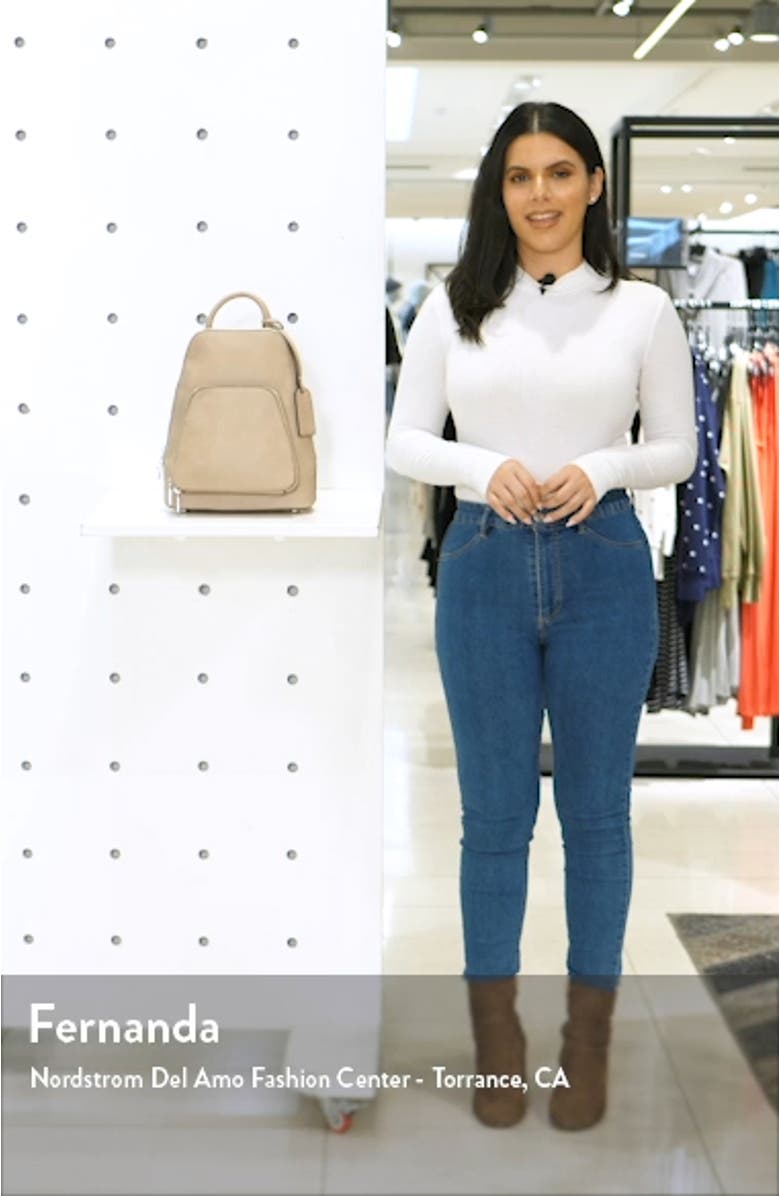 Aushan Faux Leather Backpack, sales video thumbnail