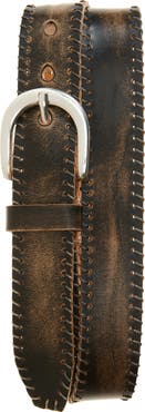 OUR LEGACY Friday Whipstitch Leather Belt