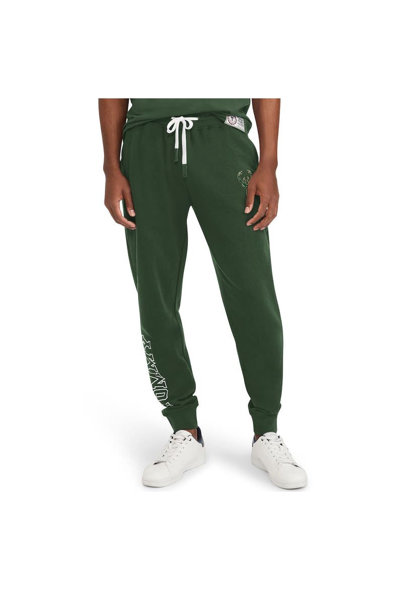 Men's Tommy Jeans Green Milwaukee Bucks Carl Bi-Blend Fleece Jogger Pants, Alternate, color, Green