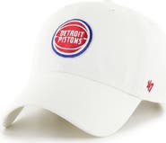 '47 Men's '47  White Detroit Pistons Clean Up Adjustable Hat