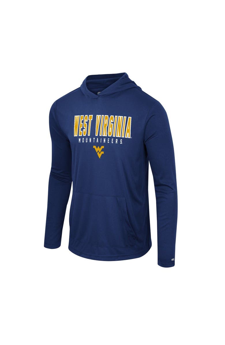 COLOSSEUM Men's Colosseum Navy West Virginia Mountaineers Team Color Rival Hoodie Long Sleeve T-Shirt, Alternate, color, 