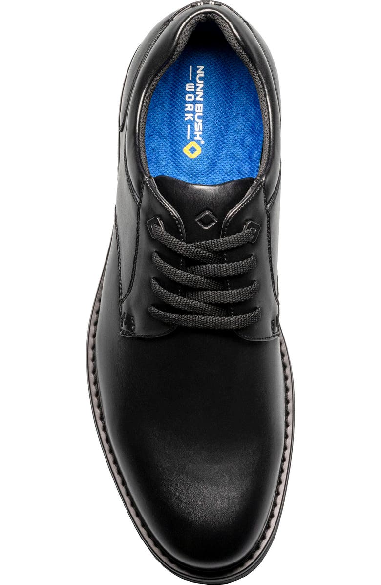 NUNN BUSH Wade Work Slip Resistant Plain Toe Derby - Wide Width Available, Alternate, color, Black