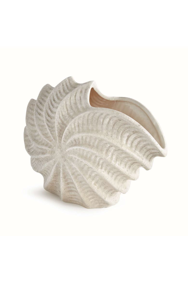 Nautilus Shell Vase, Main, color, Off-White