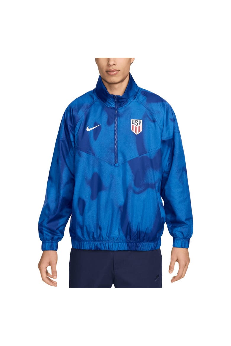 Men's Nike Royal USMNT Windrunner Anorak Half-Zip Jacket (Men