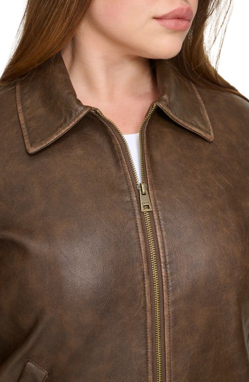 Shop Levi's Faux Leather Jacket In Saddle