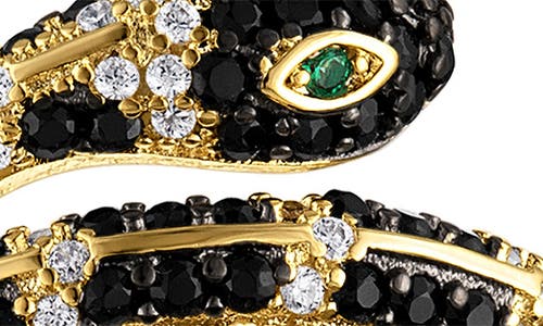 Fzn Cubic Zirconia Snake Ring In Yellow