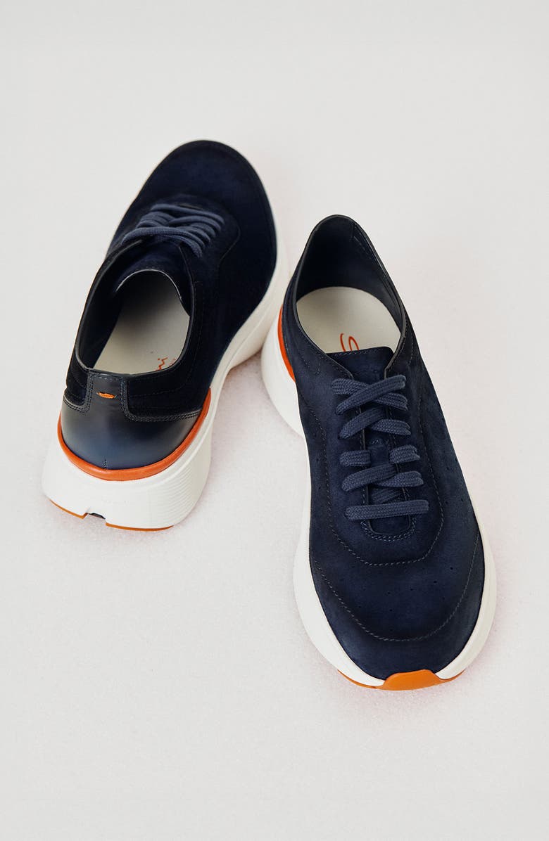 Santoni Bounce Sneaker, Alternate, color, Blue