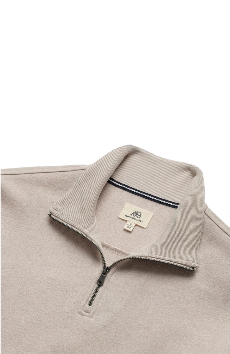 Surfside Supply Co. Bobby Cashmist Fleece Quarter Zip, Alternate, color, Taupe Grey Heather