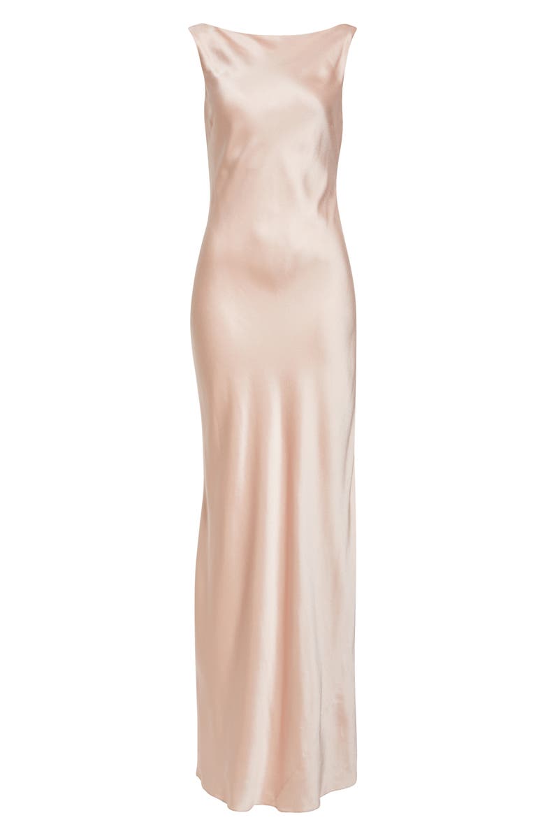 Jason Wu Collection Draped Crepe Back Satin Gown, Alternate, color, Light Pink