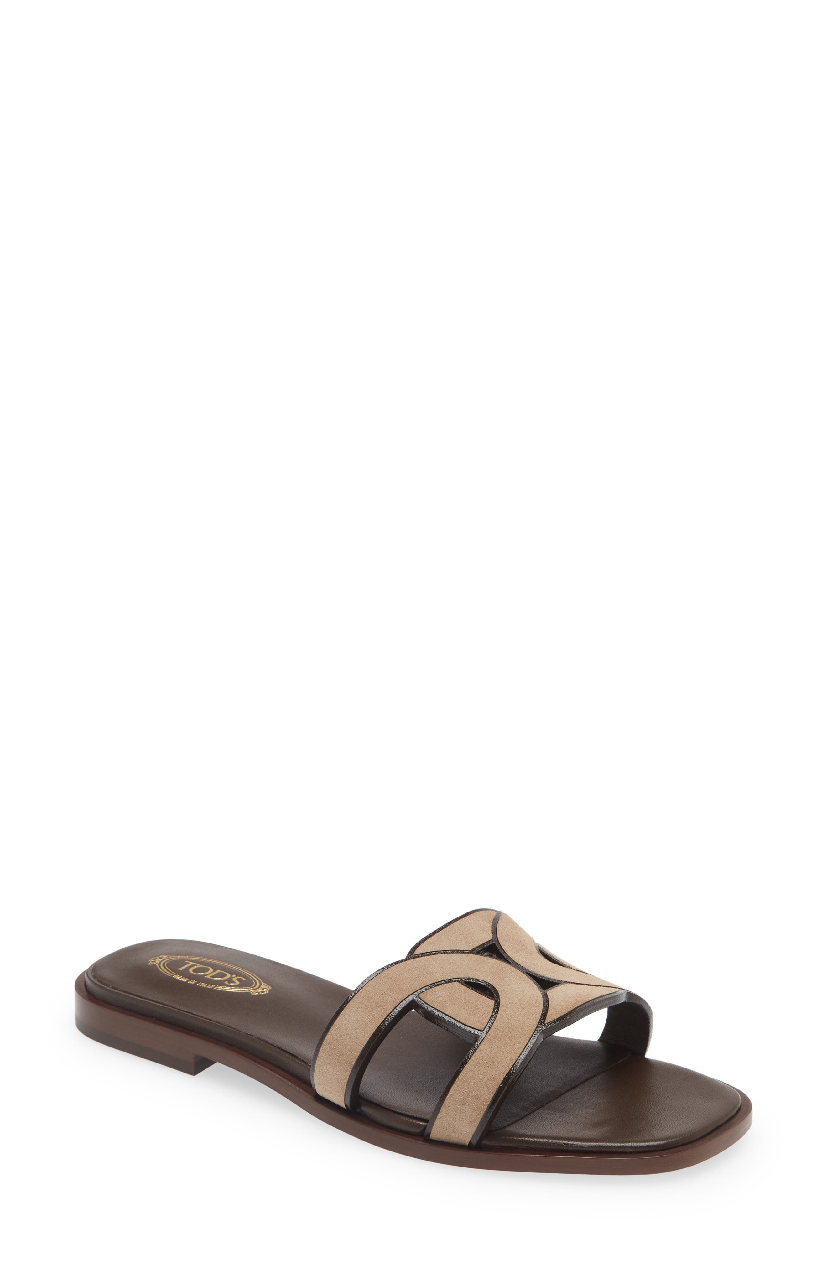 Tod's Kate Chain Detail Slide Sandal, Main, color, 