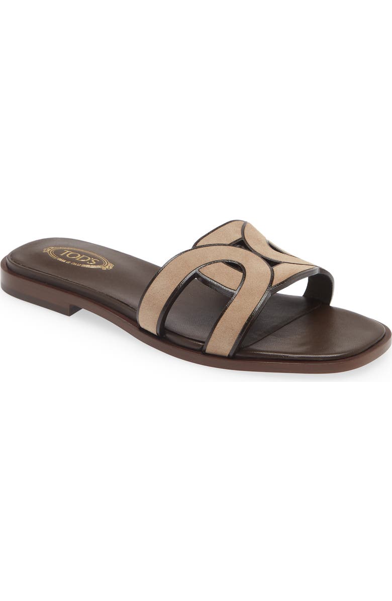 Tod's Kate Chain Detail Slide Sandal, Main, color,