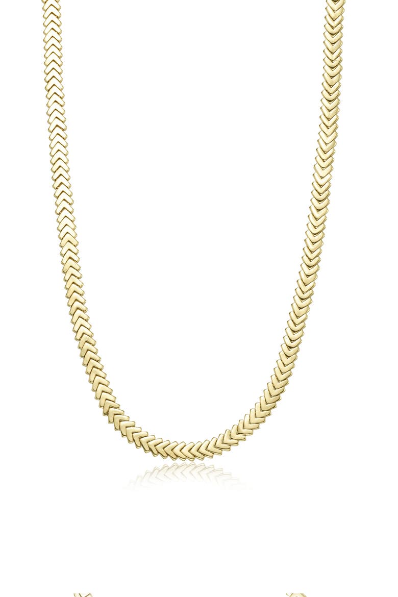 Kiara Chevron Chain Necklace, Main, color, GOLD