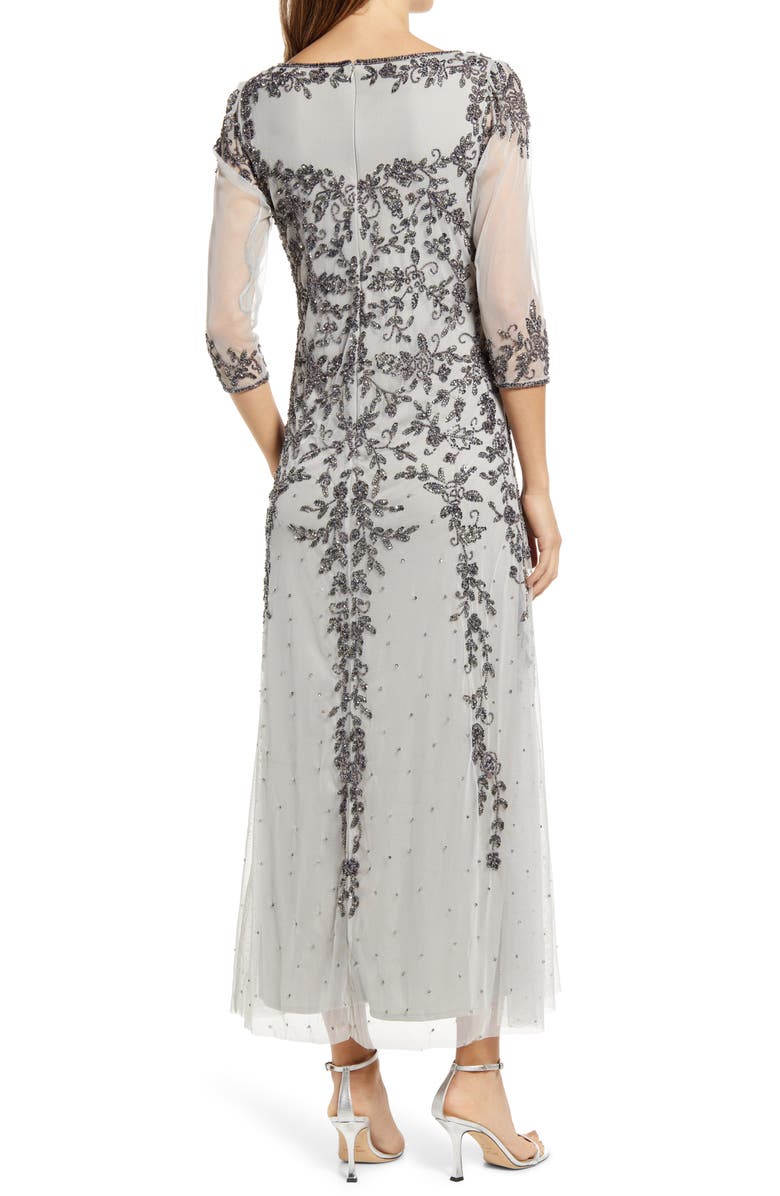 Pisarro Nights Beaded V-Neck A-Line Gown, Alternate, color,