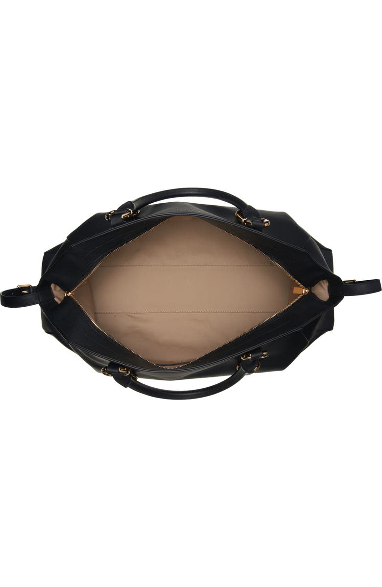 McQueen Maxi Farringdon Leather Satchel, Alternate, color, Black/ Gold