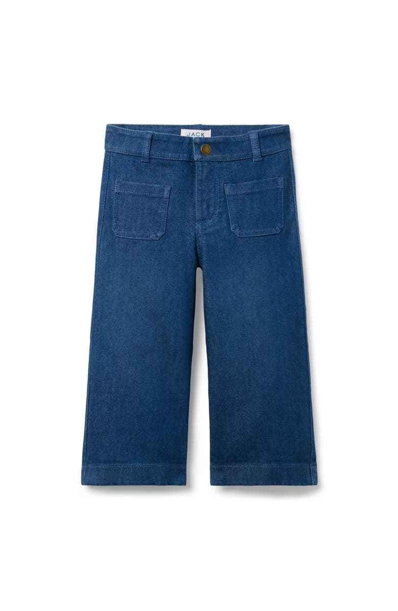 Janie and Jack The Patch Pocket Wide Leg Jean In Medium Wash, Main, color, 