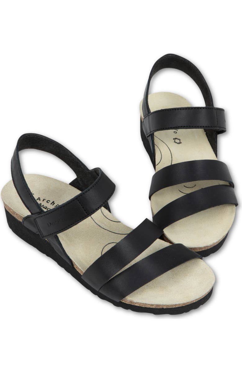 Naot Kayla Arch Pro Sandal, Alternate, color, Black Leather