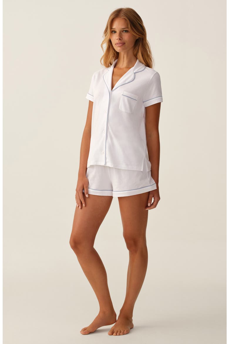 Pima Cotton Short Pajamas, Alternate, color, WHITE