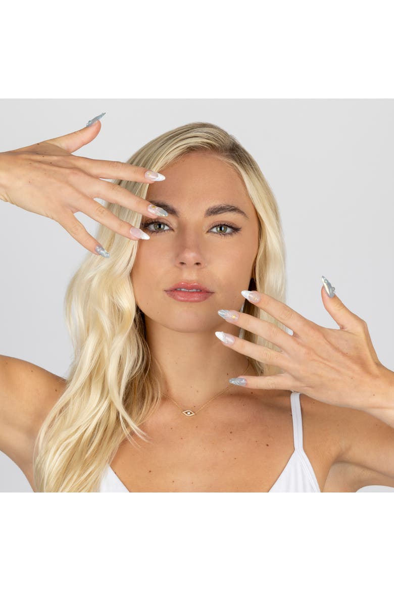 Starry Dreams Luxury Handmade Press on Nails, Alternate, color, Soft Blue