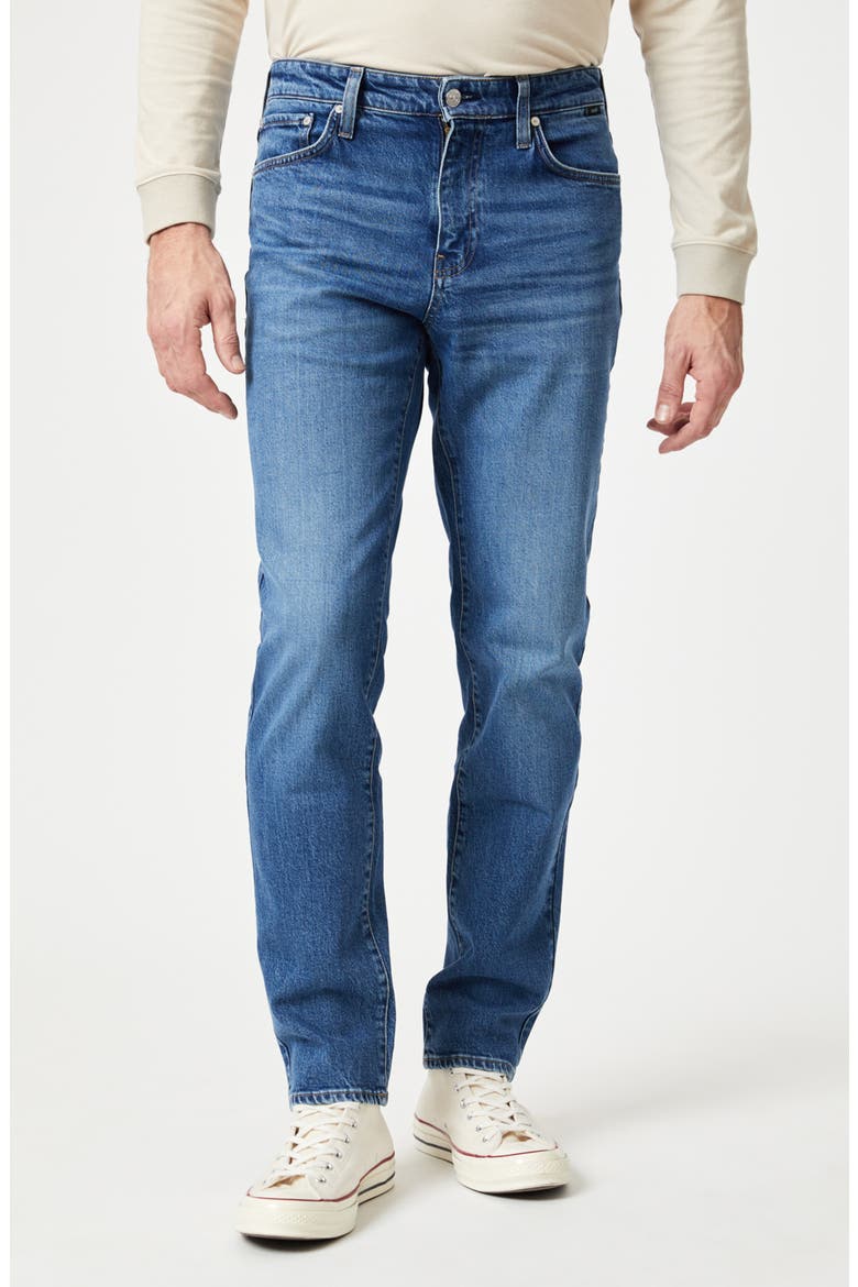 Steve Athletic Fit Jeans, Main, color, DARK BRUSHED RECYCLED BLUE