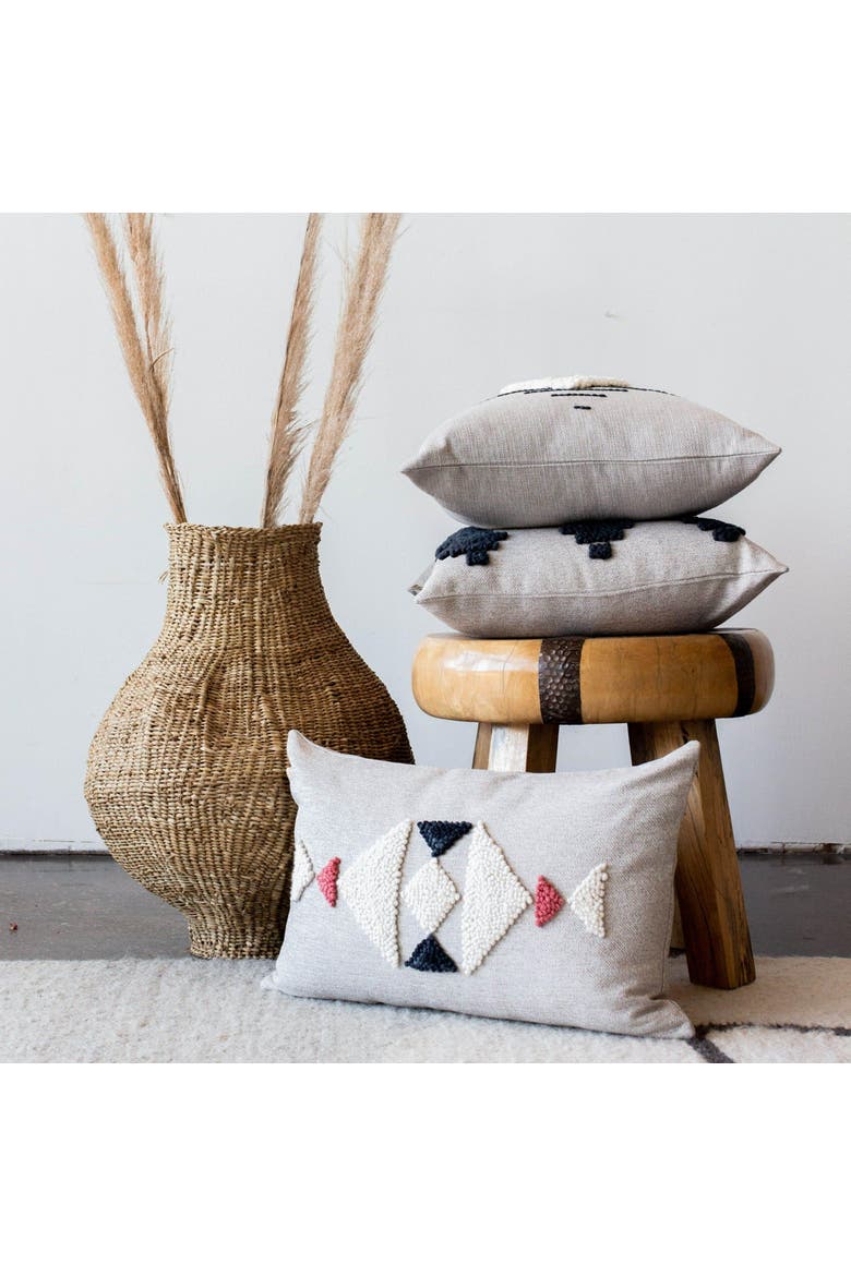 AfriScandi Horizon Throw Pillow - with Insert, Main, color, Natural