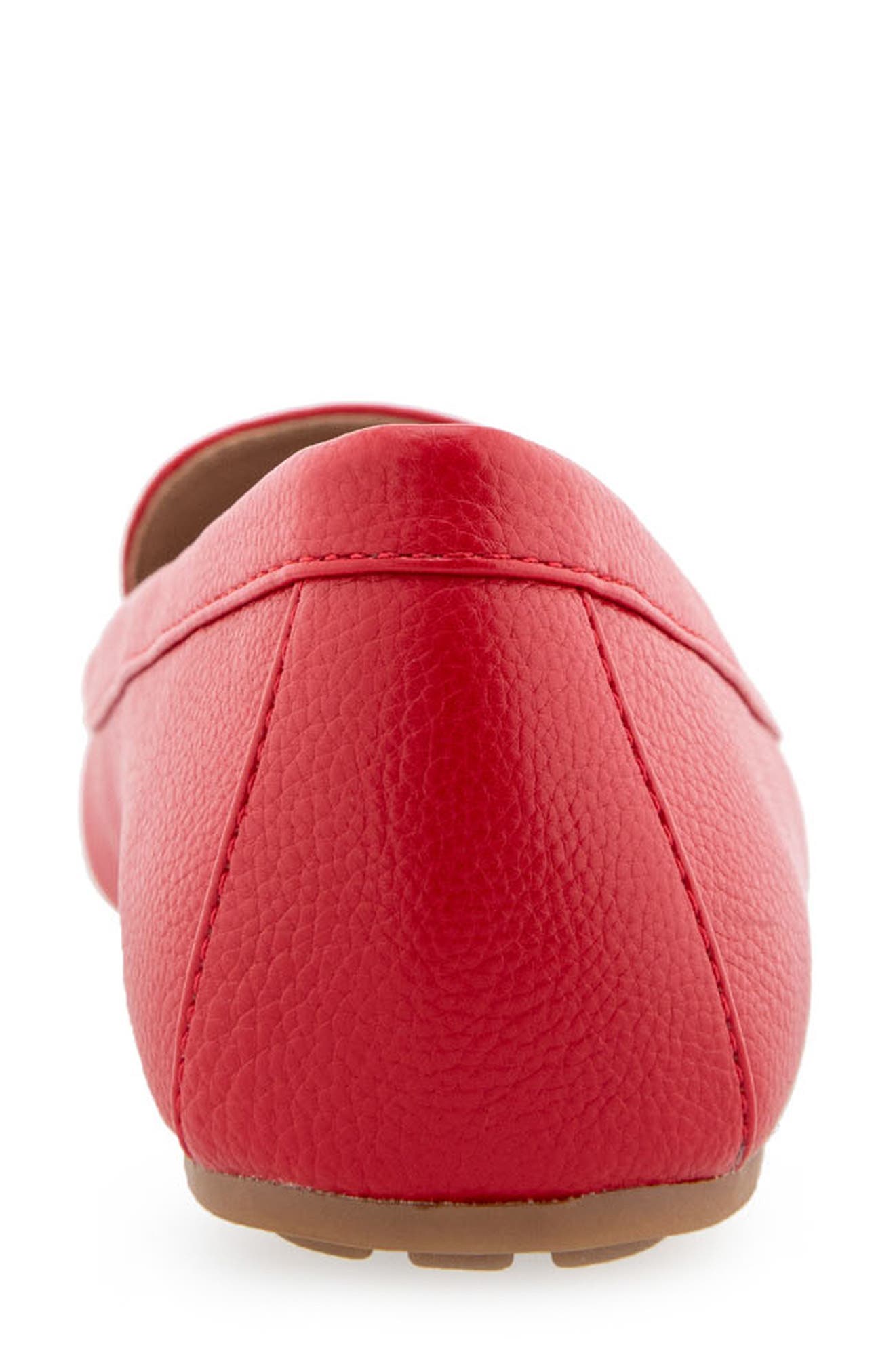 Aerosoles Denver Buckle Loafer, Alternate, color, Racing Red Pu Leather