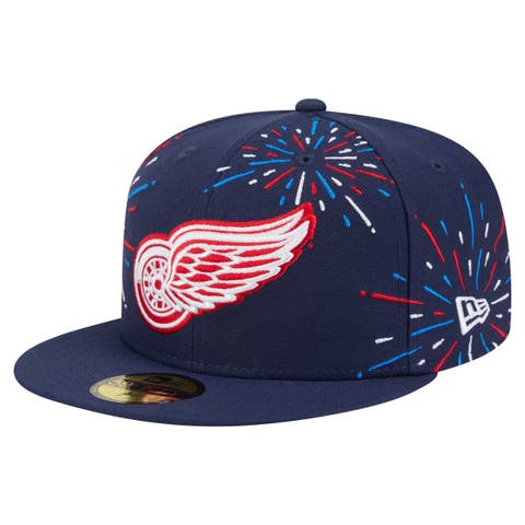 Men's New Era  Navy Detroit Red Wings Americana Fireworks 59FIFTY Fitted Hat