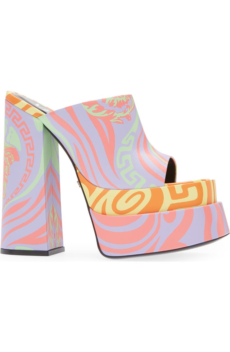 Versace Medusa Music Platform Slide Sandal, Alternate, color,