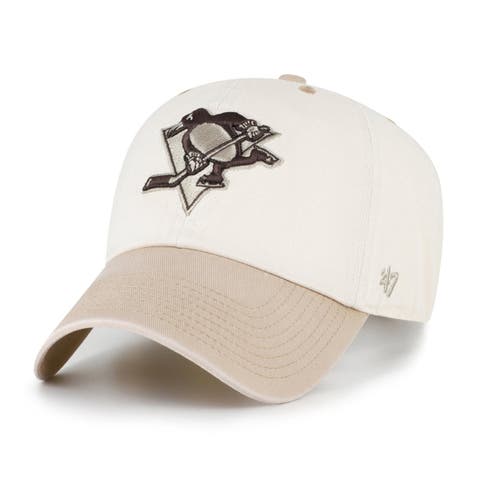 Men's '47 Natural/Tan Pittsburgh Penguins Neutral Terrain Clean Up Adjustable Hat