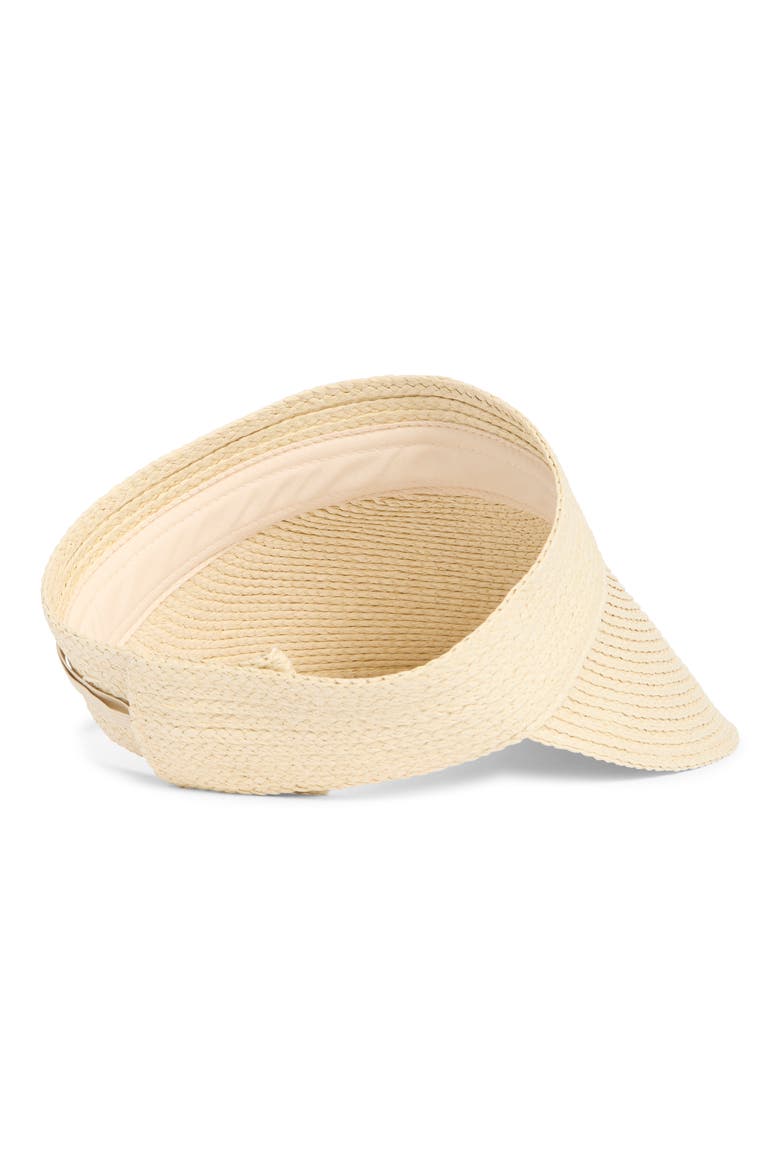 Adjustable Woven Straw Visor, Alternate, color, NATURAL
