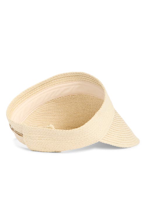 Nordstrom Adjustable Woven Straw Visor In Natural