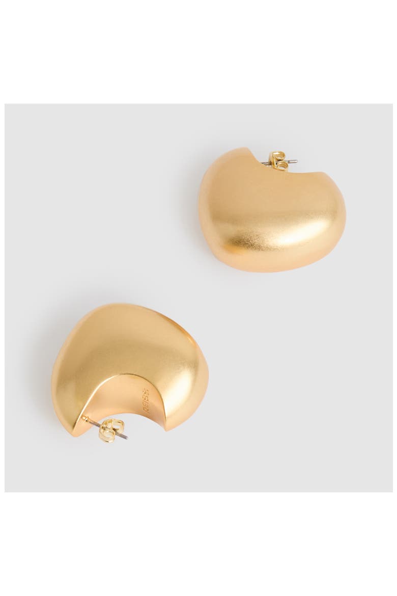 Calla Curve Scoop Earrings, Alternate, color, GOLD TONE
