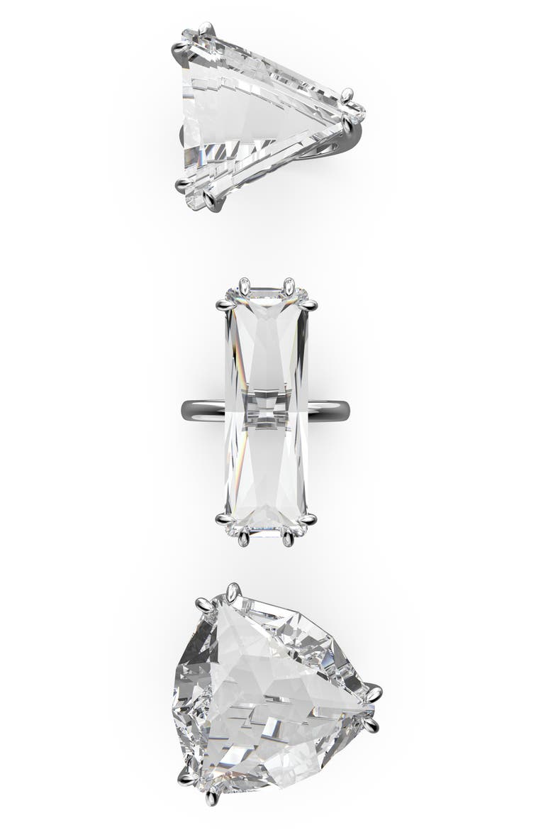 Mesmera Set of 3 Cocktail Rings, Alternate, color, CRYSTAL ASTRAL