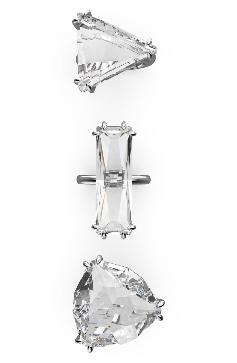 Swarovski Mesmera Set of 3 Cocktail Rings, Alternate, color, 
