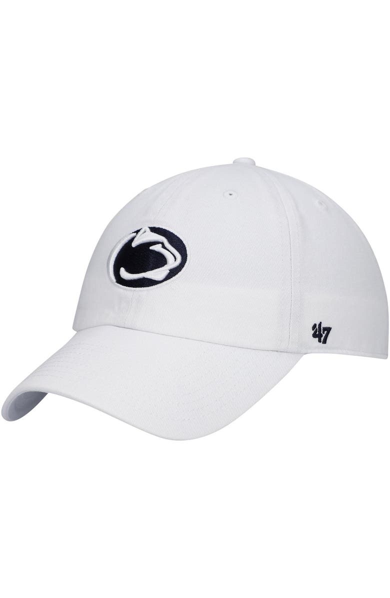 '47 Men's '47 White Penn State Nittany Lions Clean Up Logo Adjustable Hat, Main, color, White